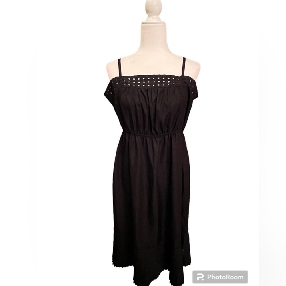 Bitten by Sarah Jessica Parker Black Spaghetti Strap Midi Sundress